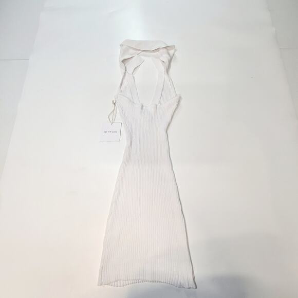 ALL THE WAYS Aviana Collar Mini Dress in White Small - Picture 10 of 12